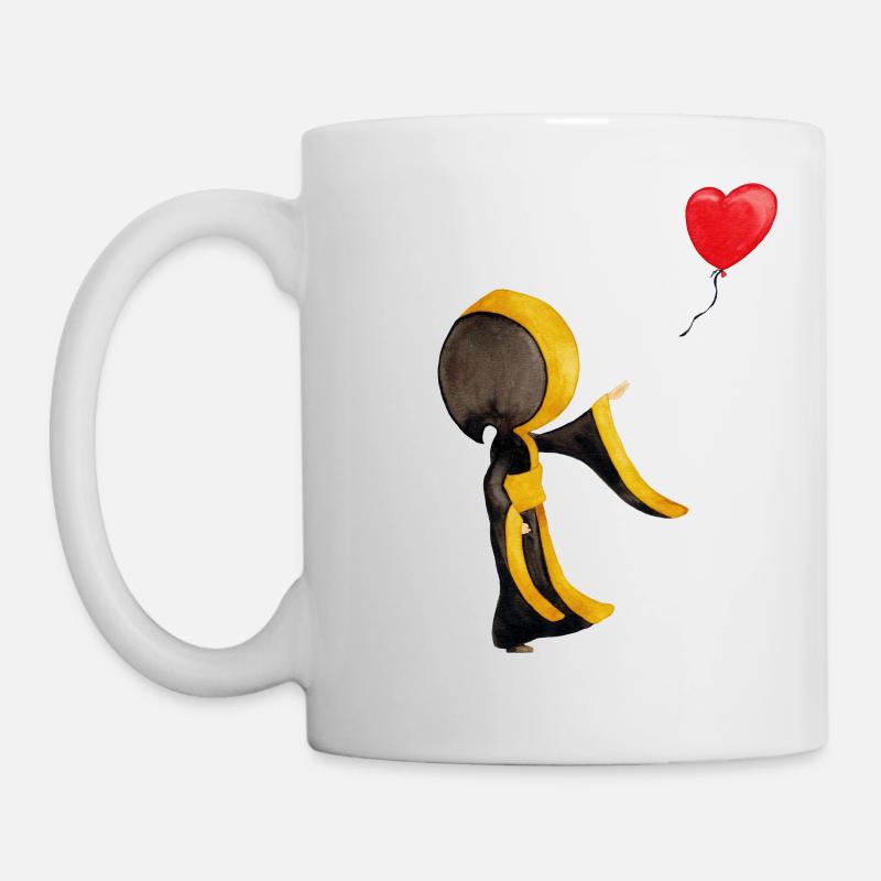 Münchner Kindl with a heart shaped balloon - Mug - white