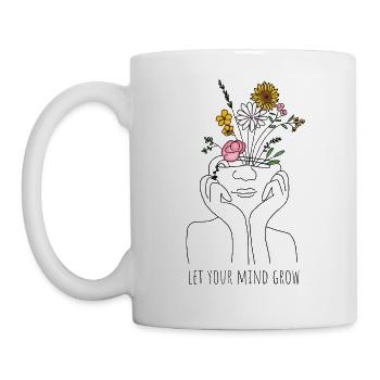 Let Your Mind Grow - Tasse - Weiß - Links
