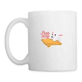 Umarmung Hase - Tasse - Weiß - Links