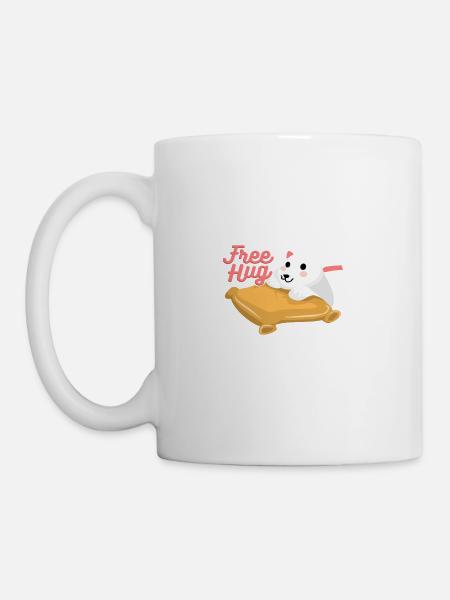 Umarmung Hase - Tasse - Weiß
