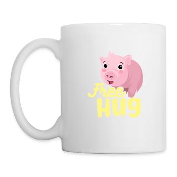 Umarmung Schwein - Tasse - Weiß - Links