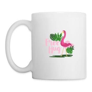Umarmung Flamingo - Tasse - Weiß - Links