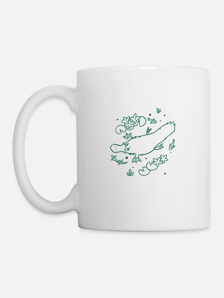 Watschelente - Gänsevögel - Tasse - Weiß