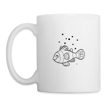 Fisch Aquarium Meerestier Naturschutz - Tasse - Weiß - Links