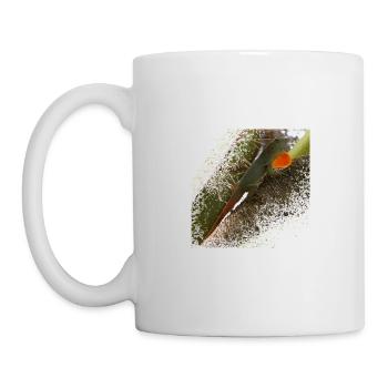 Auffällige Echse winkt mit seinem Kehlsack - Tasse - Weiß - Links