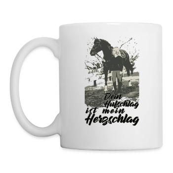 DEIN HUFSCHLAG IST MEIN HERZSCHLAG - Tasse - Weiß - Links