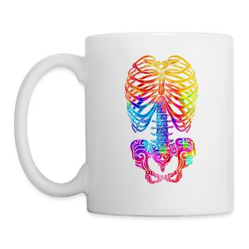 Swirly Skeleton - Mug - white - Left