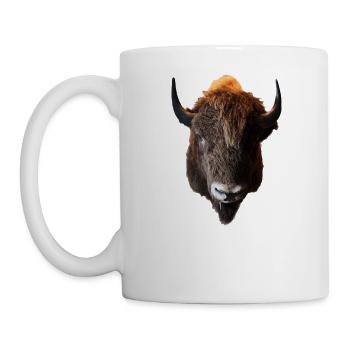 The bison is also called buffalo - Mug - white - Left