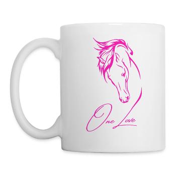 A heart for horses Rider Rider Love of horses - Mug - white - Left