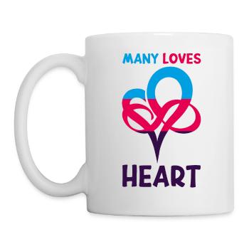 MANY LOVES HEART Polyamorie Infinity Heart - Tasse - Weiß - Links