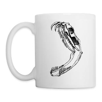 Crâne de serpent - Mug blanc - blanc - Gauche