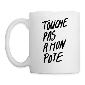 touche pas a mon pote - Mug blanc - blanc - Gauche