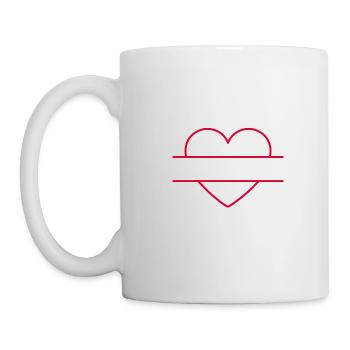 Heart can be personalized - Mug - white - Left