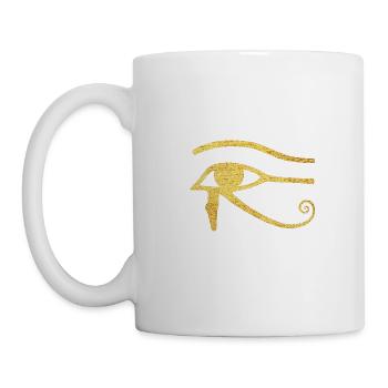 Eye of Horus Protection Power Symbol Egypt Udjat - Mug - white - Left