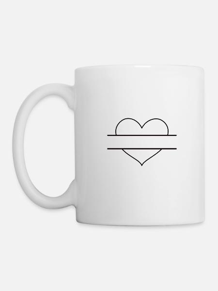 Herz logo - Tasse - Weiß