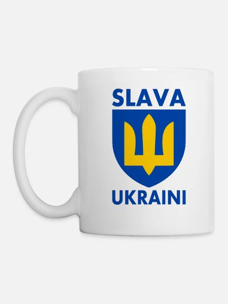 Ukraine flagge - Tasse - Weiß