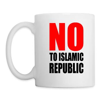 no to islamic republic - Tasse - Weiß - Links