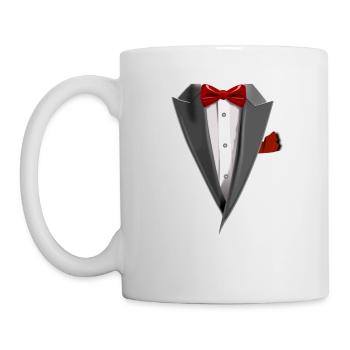 Tuxedo Tie Designs Tux red - Tasse - Weiß - Links