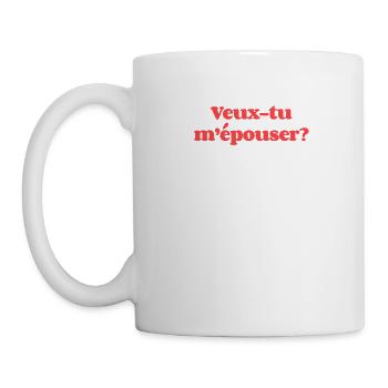 veux tu m epouser Will You Marry Me - Tasse - Weiß - Links