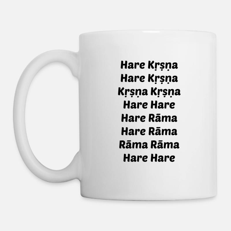 Hare Kishna - Maha Mantra - Tasse - Weiß