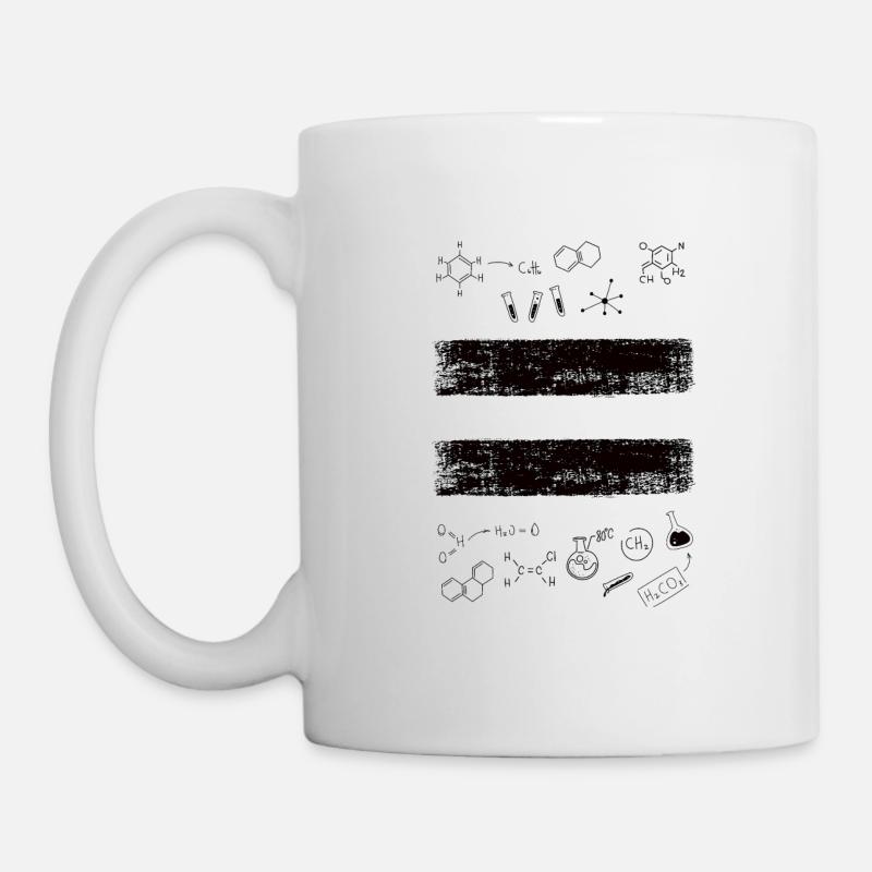 Chimie Arrière-plan Formule structurelle Bannière - Mug blanc - blanc