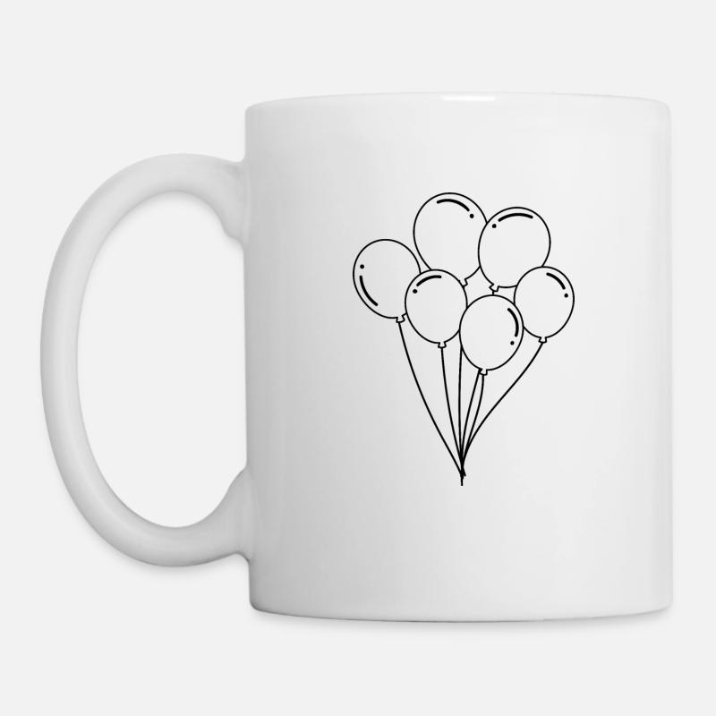 Luftballons - Geburtstag - Kinder - Party - Tasse - Weiß