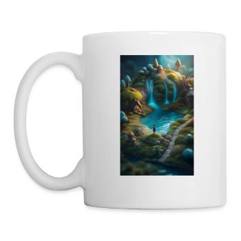 Fröhliche und niedliche Miniaturwelt - Tasse - Weiß - Links