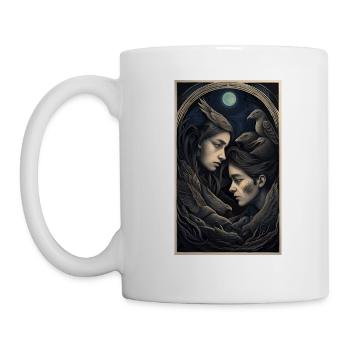 Spiritual lesbian love in nature - Mug - white - Left