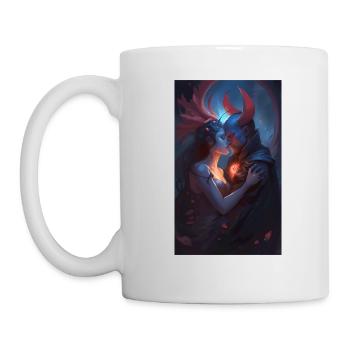 Demons Fantasy love scene - Mug - white - Left
