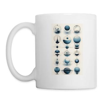 Versionen von geometrischen Kugeln - Tasse - Weiß - Links