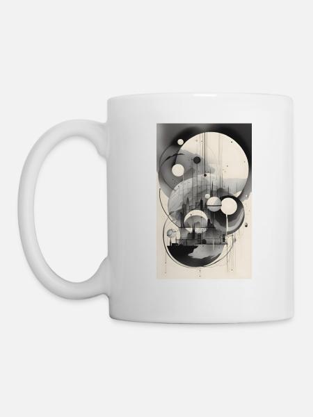 Urbane geometrische Landschaft - Tasse - Weiß