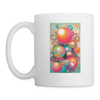 Sphères géométriques heureuses - Mug blanc - blanc - Gauche