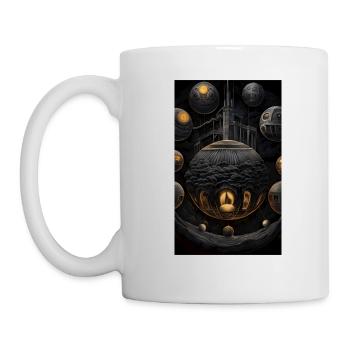 Monde sphérique sombre fantastique - Mug blanc - blanc - Gauche