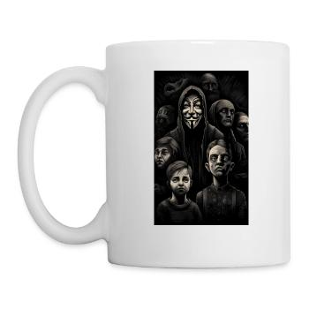 Portrait de famille anonyme - Mug blanc - blanc - Gauche