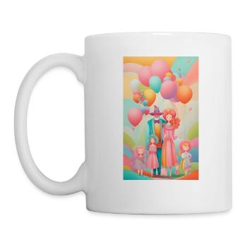 Portrait de famille sans âge pastel - Mug blanc - blanc - Gauche