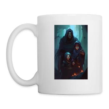 Sombre famille médiéval fantastique - Mug blanc - blanc - Gauche
