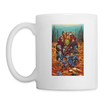 Seltsame Horror-Familienpicknick-Szene - Tasse - Weiß - Links
