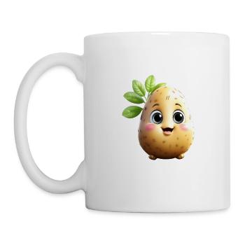 niedliche Kartoffel - Tasse - Weiß - Links