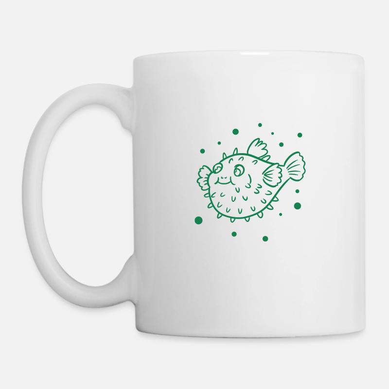 Dicker Kugelfisch - Tasse - Weiß