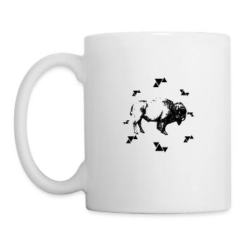 Bison - Büffel - Tasse - Weiß - Links
