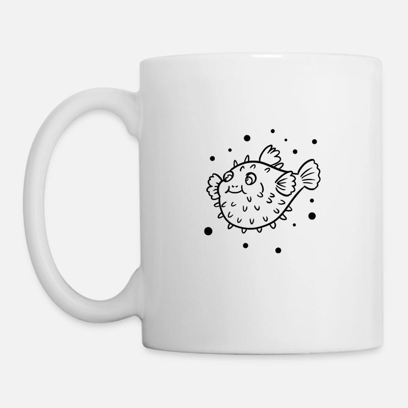 Thick puffer fish - Mug - white