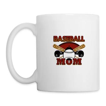 Baseball Mutter - Tasse - Weiß - Links
