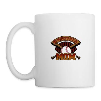Baseball Mutter - Tasse - Weiß - Links