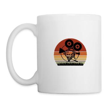 Caméra rétro Film Caméra Cinématographe - Mug blanc - blanc - Gauche