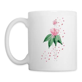 flower woman4 - Mug - white - Left