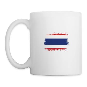 Thailand Flagge Thai - Tasse - Weiß - Links