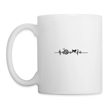 Knitting Dogs Heartbeat - Mug - white - Left