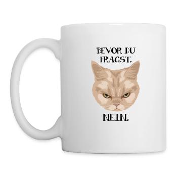 Grumpy Cat - Before you ask_No - P. - Mug - white - Left