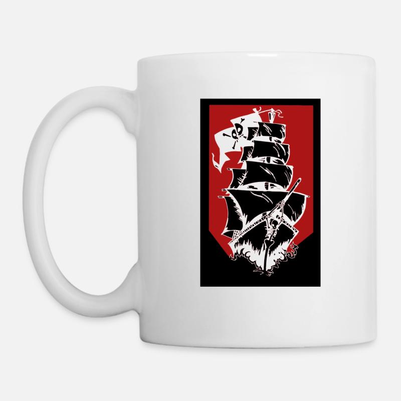 Piratenschiff - Tasse - Weiß