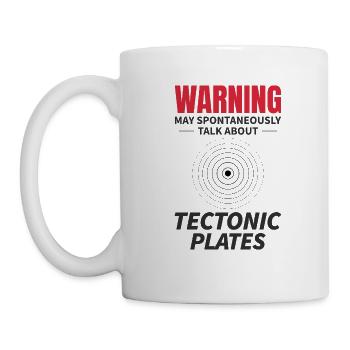 Tektonische Platten Geologie Geowissenschaften Warnung - Tasse - Weiß - Links